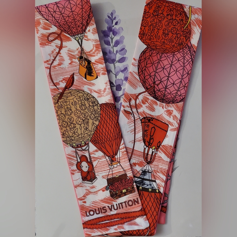 Skinny Bag Twilly, Scarf, Hair Tie, Hot Air Balloon Design